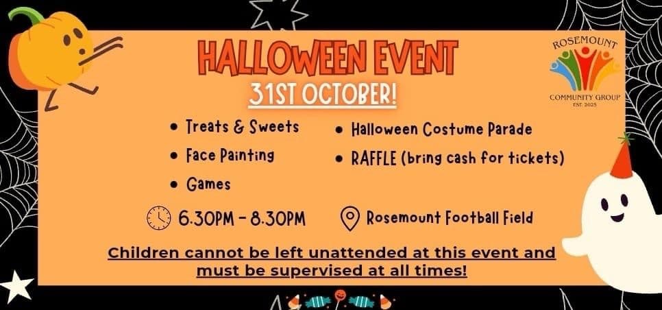 Join us for a spooky Halloween event On Rosemount Green! 🎃👻