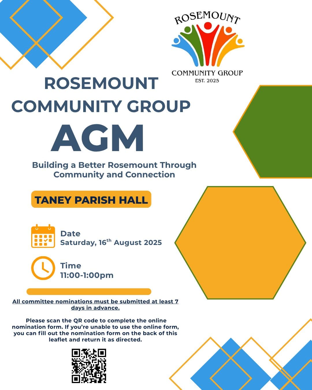 Rosemount Community Group – residents association in Rosemount holding their inaugural AGM in Taney Parish